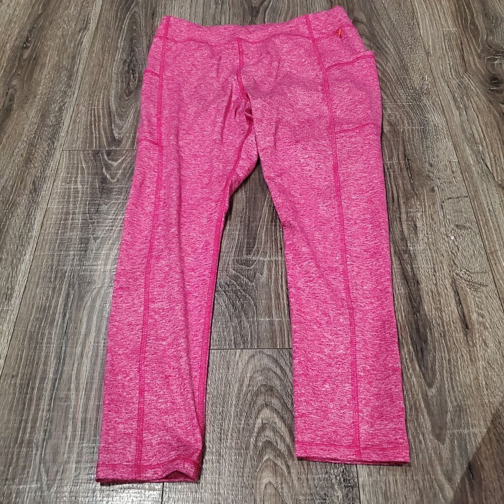 Girl Leggings Size 10-12 Athletic Works Vibrant Pink Kids Leggings